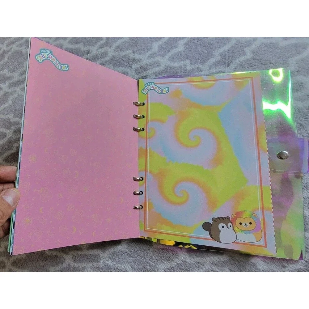 Original Squishmallow Sticker Collector Album Pink Shiny Refractor Binder Cover